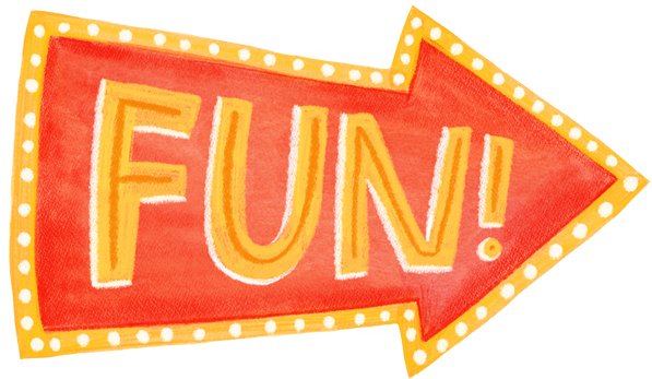 Stylized Watercolor Circus Fun Sign